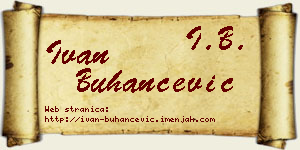 Ivan Buhančević vizit kartica